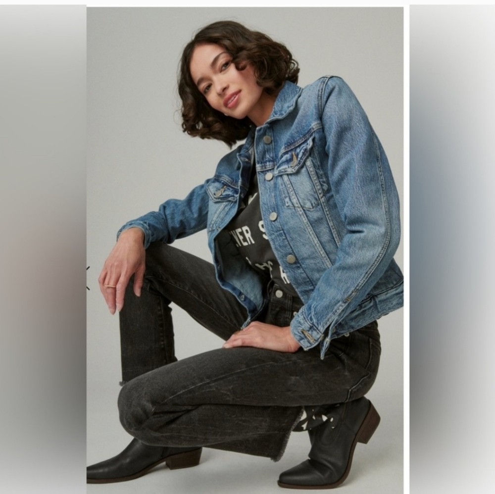 Lucky Brand Tomboy Denim Trucker Jacket Size XS